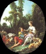 Francois Boucher Are They Thinking About the Grape china oil painting artist